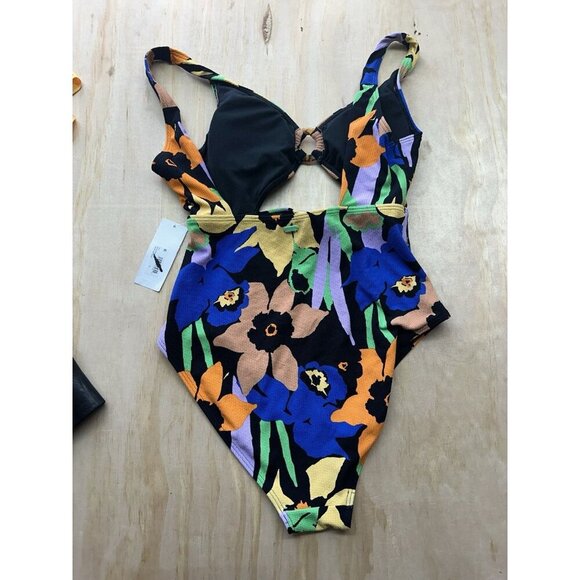 Roxy Color Jam One Piece Swimsuit Multi Size XL NWTs $110 Colorful Padded Bra - Picture 4 of 5